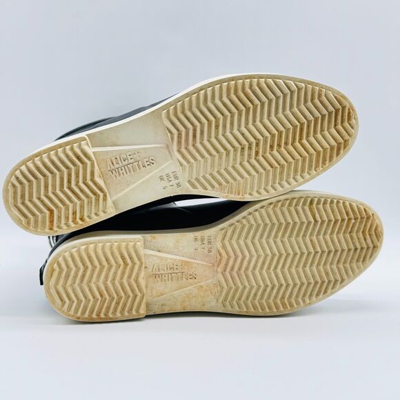 Alice + Whittles Boots Womens 7 Black Rubber Rain Boot Anthropologie Legacy Shoe - Picture 9 of 11